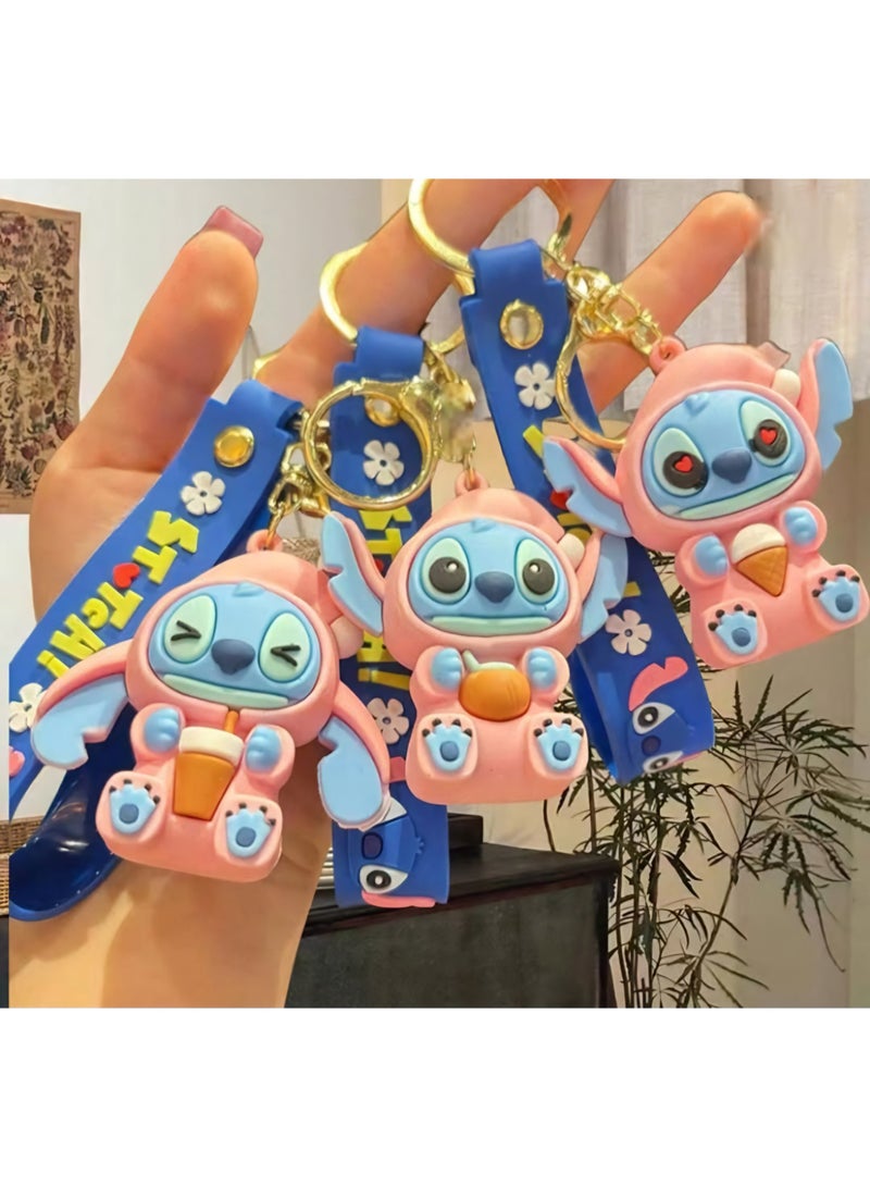 Disney Pink Stitch Rubber Keychain Shape 3 - Image 2